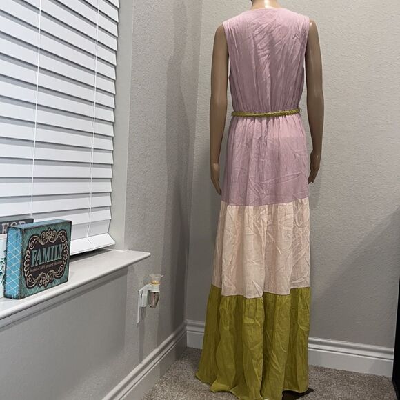 Nwt Flying Tomato multicolored tiered maxi dress - Picture 3 of 5